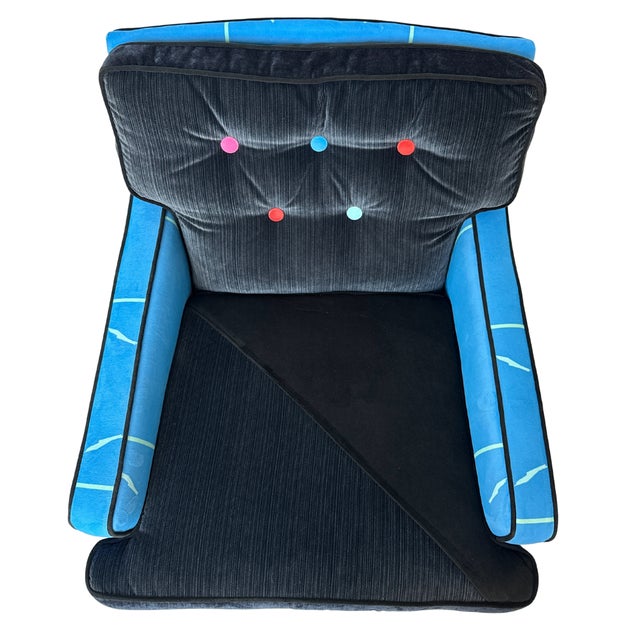 Black MCM Vintage Armchair For Sale - Image 8 of 8