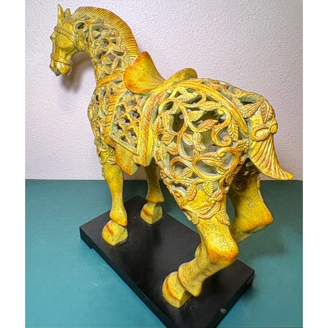 The Chunar vintage tang horse sculpture by Austin productions made during the 1960's is a beautiful recreation of the Tang...