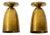 Large Mid-Century Modern Brass Ceiling Lamps, 1950s, Set of 2 For Sale