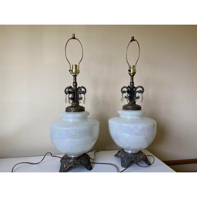 American 1970’s Ef & Ef Industries Vintage Multicolored Table Lamps - a Pair For Sale - Image 3 of 13