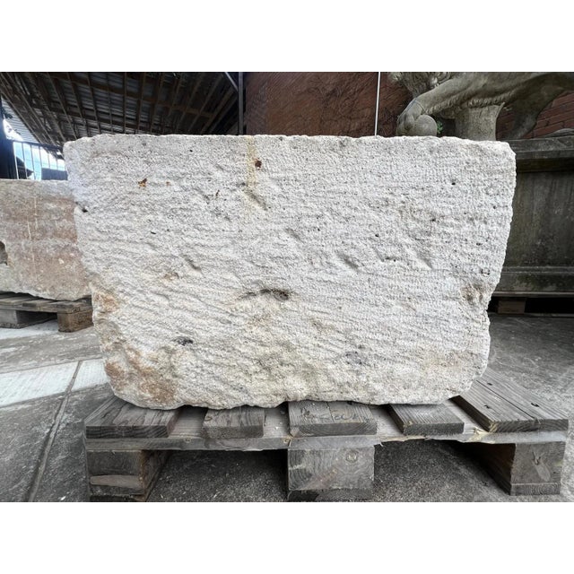 19th Century French Limestone Trough With Recessed Interior Molding For Sale - Image 4 of 10