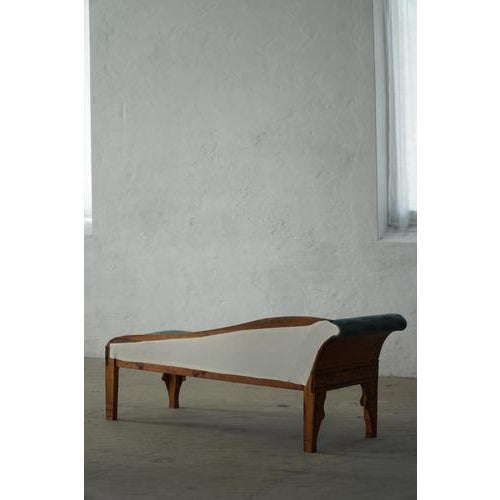 Art Nouveau Danish Chaise Lounge in Oak & Lisa Larson Mikey Upholstery, 1920s For Sale - Image 9 of 18