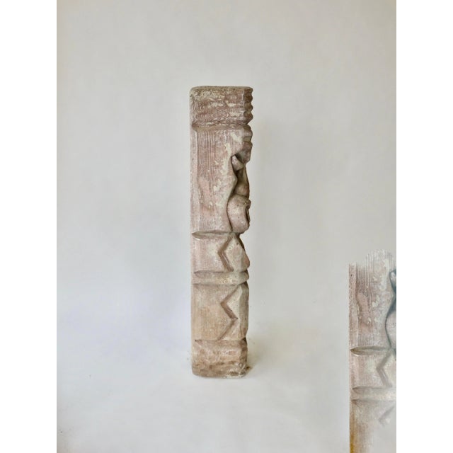 Heavy Cast Cement Tiki Totem Sculpture For Sale - Image 4 of 10