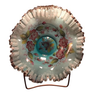 Victorian Bride’s Basket Enameled Bowl For Sale