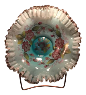Victorian Bride’s Basket Enameled Bowl
