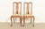 Queen Anne Baker Furniture Style Queen Anne Solid Oak Side Chairs or Dining Chairs, Pair For Sale - Image 3 of 12