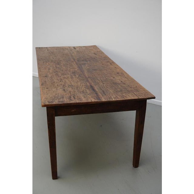Antique Early 20th Century Dutch Rustic Oak Farmhouse Dining Table For Sale - Image 15 of 18
