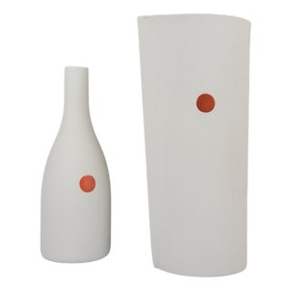 Porcelain Pitcher and Vase, 2010s, Set of 2 For Sale