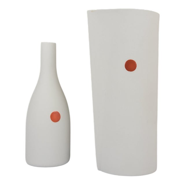 Porcelain Pitcher and Vase, 2010s, Set of 2 For Sale