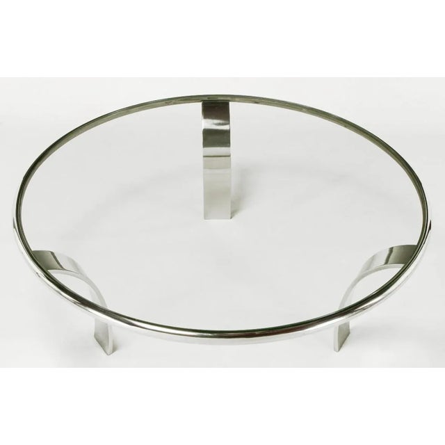 Mid-Century Modern Gardner Leaver for Steelcase Chrome and Glass Coffee Table For Sale - Image 3 of 9