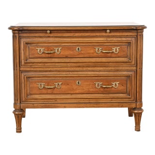 Henredon French Regency Louis XVI Walnut Chest of Drawers or Nightstand, Circa 1960s For Sale