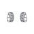 Modern 10K White Gold Womens Round Diamond Small Huggies Earrings 7/8 Cttw, A Pair For Sale - Image 3 of 4