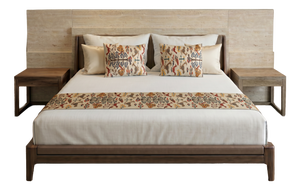 Japanese Ceremonial Silk Bed Runner Set by Renaras, Set of 5