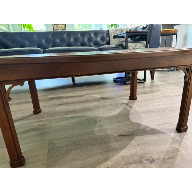 Wood 1958 Mid -Century Modern Drexel Walnut Oval Coffee Table For Sale - Image 7 of 10
