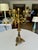 Single Antique Gothic Revival Brass 6 Light Candelabra For Sale In Palm Springs - Image 6 of 18