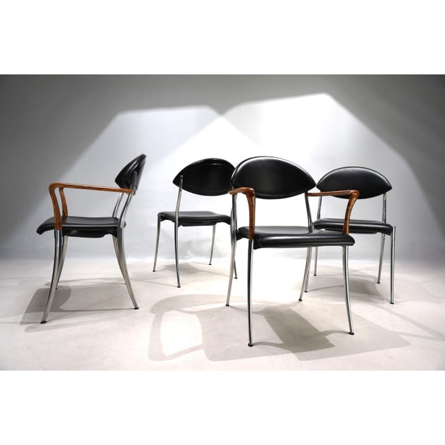 1980s Coro Dining Chairs by Luigi Origlia, 1980s, Set of 4 For Sale - Image 5 of 18