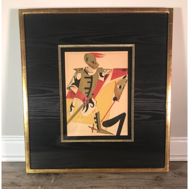 1920s 1920s Antique "Knight" Modernism Print by Anatol Petrytskyi, Framed For Sale - Image 5 of 5
