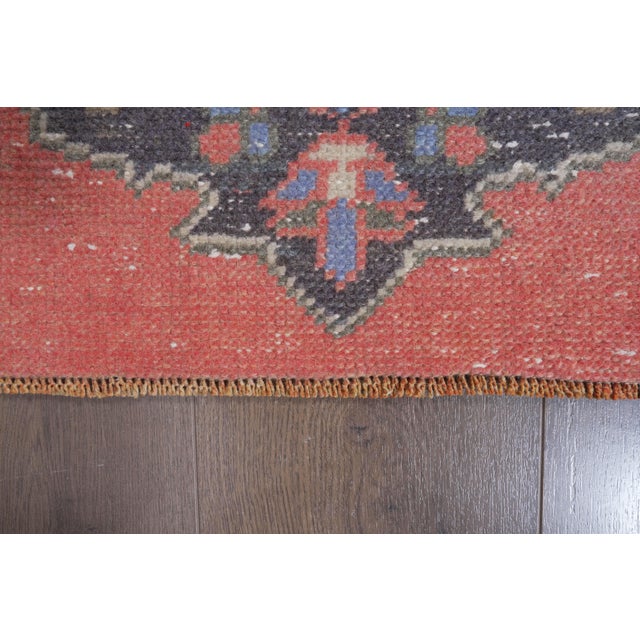 Textile 1970 Vintage Handmade Wool Runner Rug For Sale - Image 7 of 12