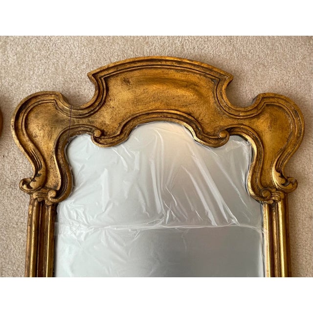 Vintage Gilt Prince Howard French Provincial Hollywood Regency Mirrors, a Pair For Sale - Image 4 of 8