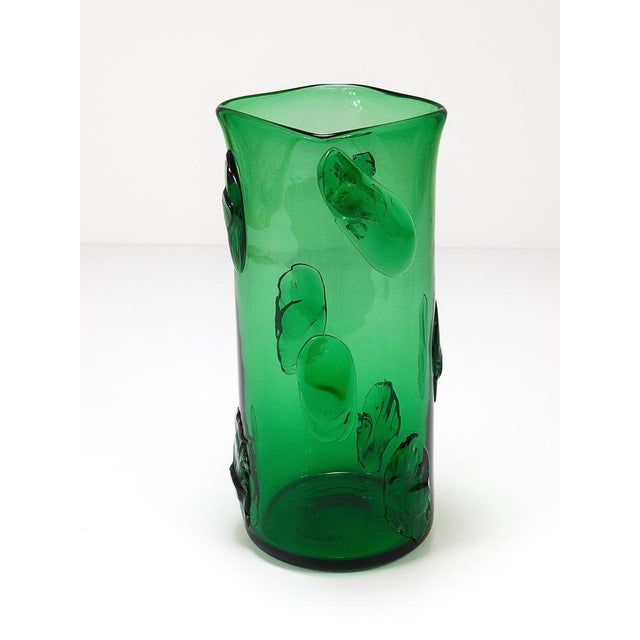 Large Empoli Green Glass Vase, Italy, 1960s For Sale - Image 11 of 18