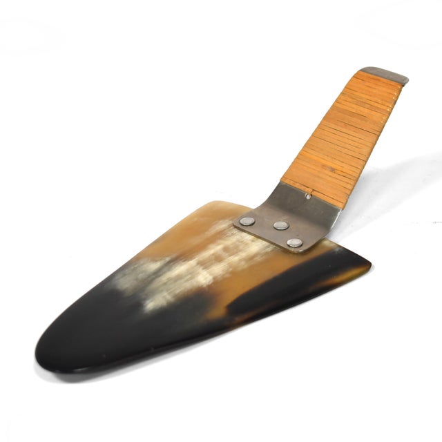 Mid-Century Modern 1960s Carl Auböck Horn Cake Server For Sale - Image 3 of 8