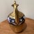 Early 20th Century Ceramic Amphora Vase Hand Painted Gold Color Body and Bird Motif For Sale - Image 4 of 12