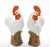 This impressive pair of large Chinese porcelain rooster sculpture dates to the 1930's and features beautifully rendered...