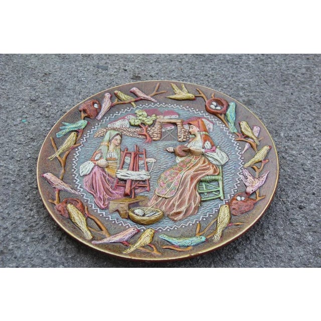Large Italian Ceramic Decorative Plate by Paolo Loddo, 1960s For Sale - Image 11 of 11