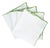 Linen Napkins With Green Ruffled Hemstitch Edges, Set of 4 For Sale