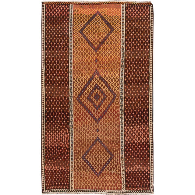 Mid-20th Century Vintage Persian Kilim Wool Rug For Sale - Image 13 of 13