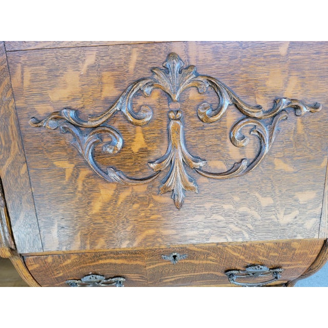 Antique Side by Side Desk, Display and Storage Cabinet. Tiger Oak Circa. 1900 For Sale - Image 9 of 18