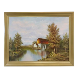 The Mill Large Original Oil on Canvas Signed