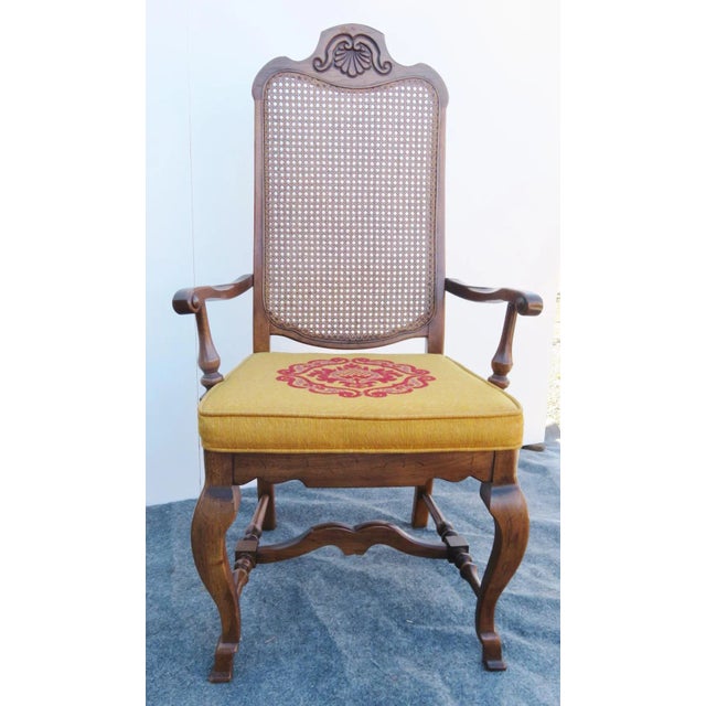 Italian Italian Style Fruitwood Caned Shell Carved Dining Chairs-Set of 8 For Sale - Image 3 of 10