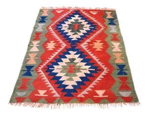 Vintage Anatolian Decorative Kilim Rug