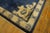 1980s 1980s Navy Open Field Vintage Chinese Silk Dragon & Phoenix Carpet Knotted Rug For Sale - Image 5 of 12