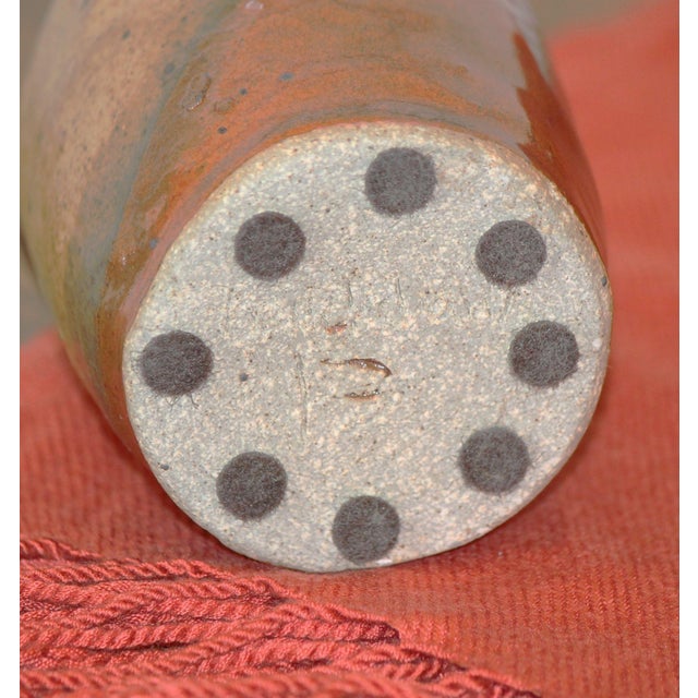 One-of-a-Kind, Artist-Signed Studio Pottery Brutalist Bottle and Stopper For Sale - Image 11 of 11