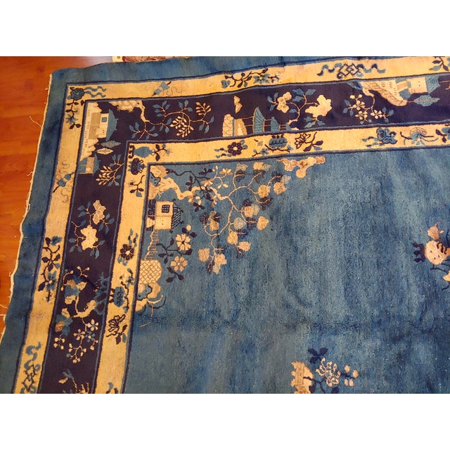 1920s Large Art Deco Rug Wool Hand Made For Sale - Image 10 of 12