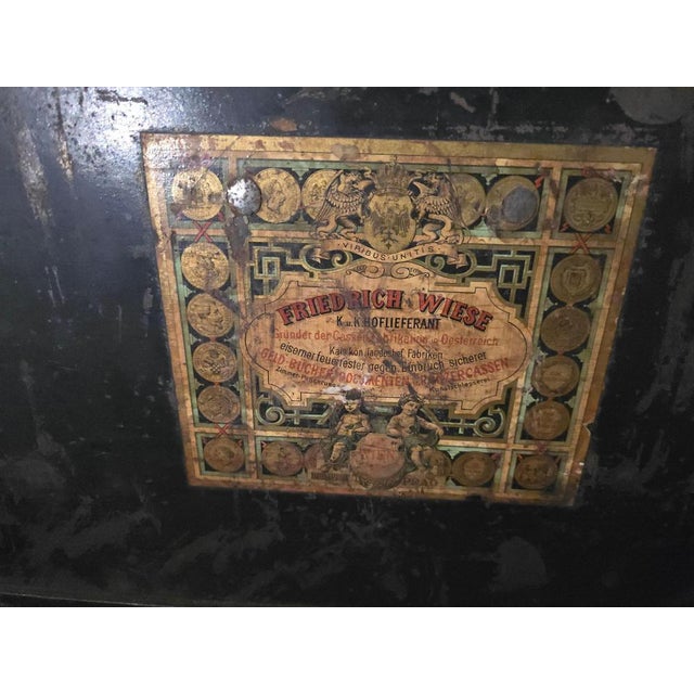 German Carriage Safe in Wrought Iron, 1890 For Sale - Image 10 of 11