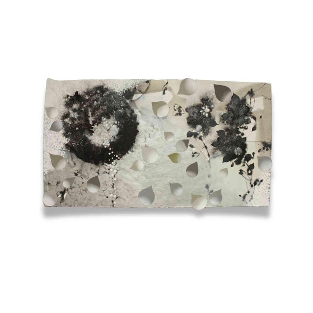 "Mine to Tell Xi" Black and White Original Abstract Mixed Media Collage on Handmade Paper For Sale In Cleveland - Image 6 of 6