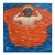 Blue and red toned painting by contemporary Houston based artist Moisés Villafuerte. The work features a woman surrounded...