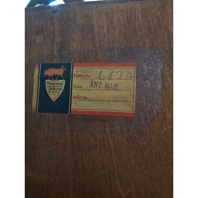 Antique 1950s Maddox Chippendale Mahogany Secretary Desk For Sale - Image 9 of 12