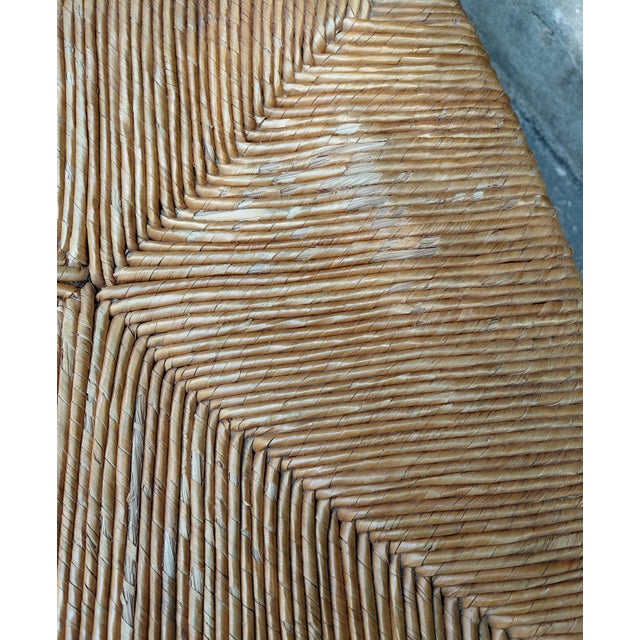 Wood 1990s Set of Six French Provincial Rush-Seat Dining Chairs For Sale - Image 7 of 8