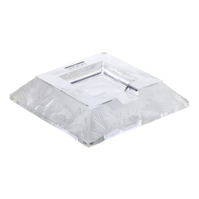 Crystal Wingen Ashtray from Lalique For Sale