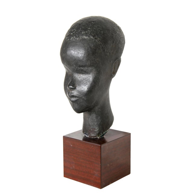 Metal African Woman Sculpture, Ruth Gutman For Sale - Image 7 of 7