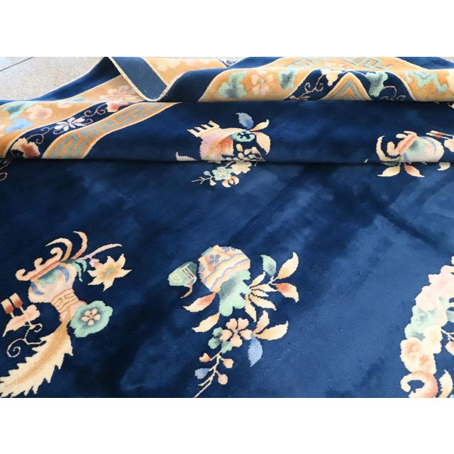 Galerie Shabab Collection Mid-20th Century Handmade Chinese Art Deco Room Size Carpet For Sale - Image 10 of 10