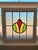 Antique English Leaded Stained Glass Window-Edwardian Art Nouveau Tulip For Sale - Image 11 of 11