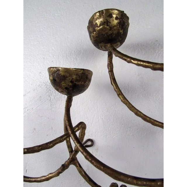 Curtis Jere Mid-Century Sculptural Candle Wall Sconce For Sale - Image 5 of 5