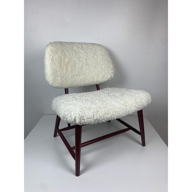 Wood Mid-Century Scandinavian Model Teve Lounge or Easy Chair attributed to Alf Svensson, 1950s For Sale - Image 7 of 18