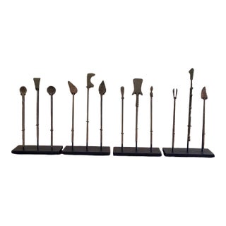 Collection of Twelve Ancient Roman Bronze Medical Instruments on Custom Museum Mounts For Sale