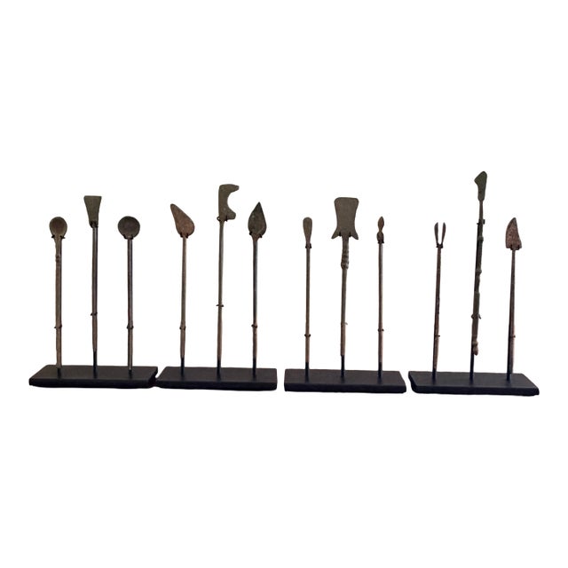 Collection of Twelve Ancient Roman Bronze Medical Instruments on Custom Museum Mounts For Sale